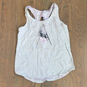 Light Green Kids Tank Top with Graphic Design